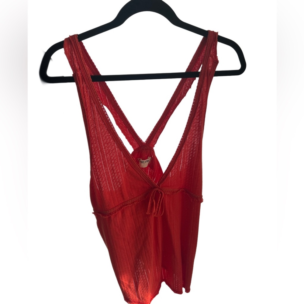 Red Sleeveless Tank Top